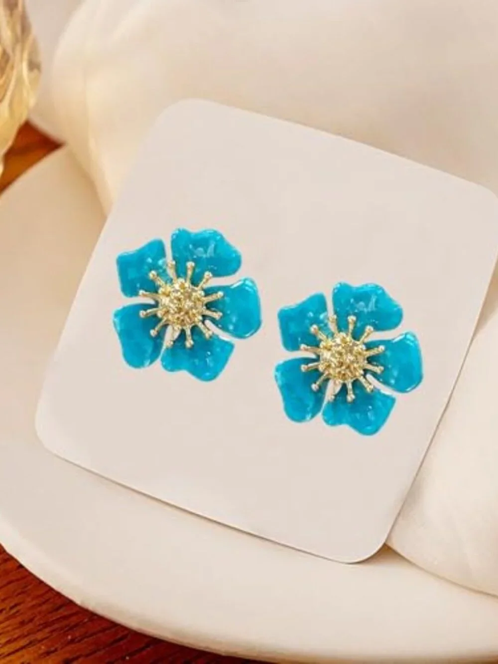 Vintage Flower‎ Stud Earrings Exaggerated Oversized Daisy Flower Earrings